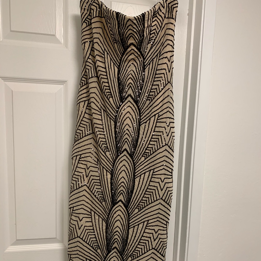 Great Gatsby themed cream and black dress Xl